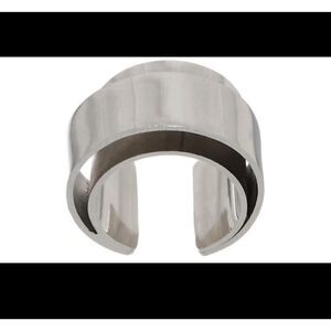 New~SOKO Jewelry Stainless Steel Double Ribbon Design Ring Sz 9